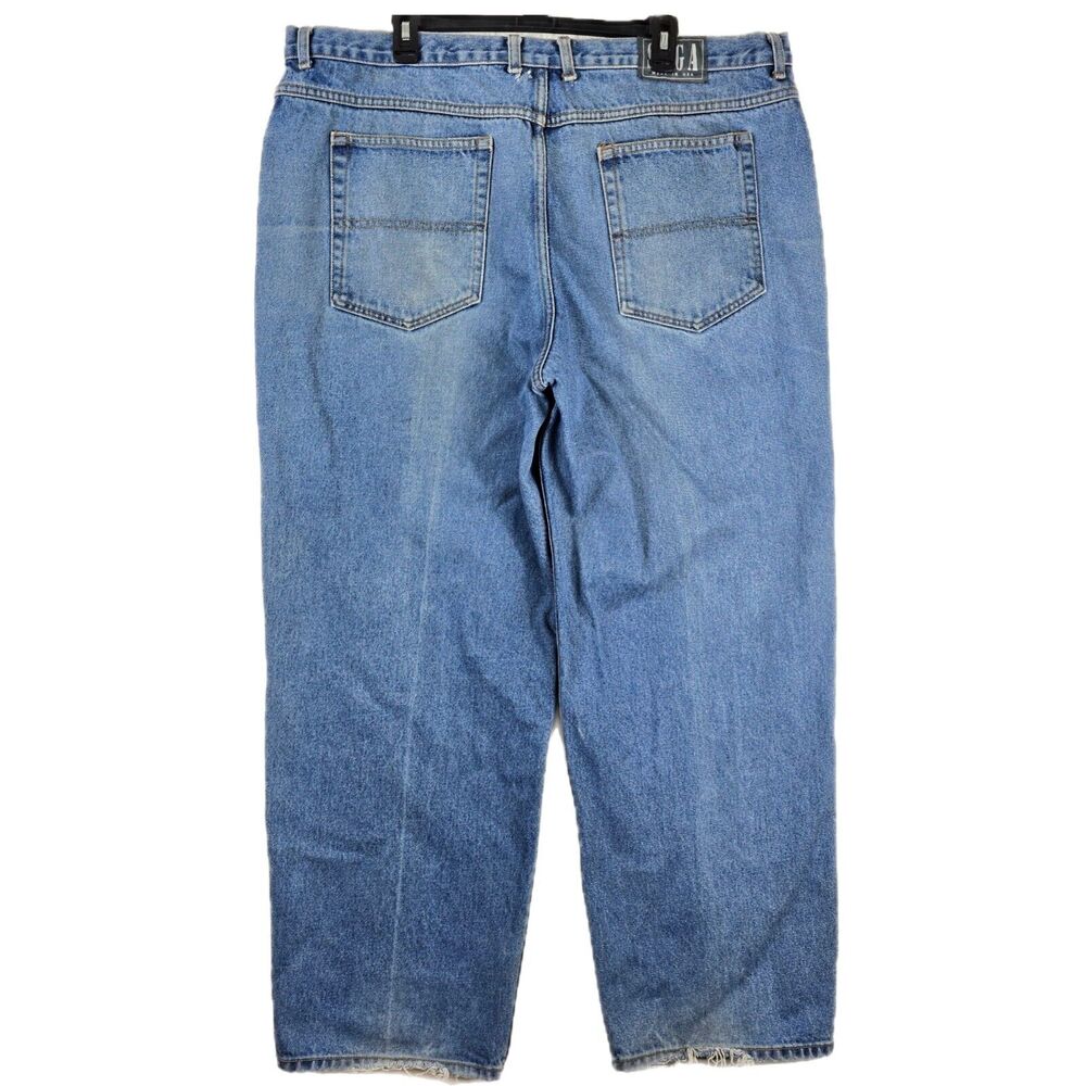 Vintage SAGA Made In USA Jeans Size 44 Baggy Skater Hip Hop Y2K Grunge 42x32